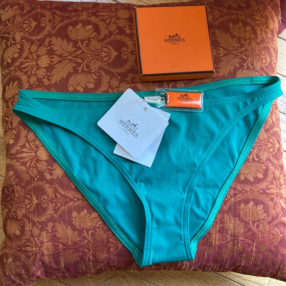 HERMES Emerald Green swim bottom : size 38 (size 6) - Picture 15 of 15